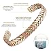Pure Copper Magnetic Bracelets for Women, Bracelet with Magnets Copper Cuff Bangle, Adjustable Jewelry Gift