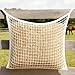 MJFSGYO 2 PCS Slow Feed Hay Net, Hanging Horse Slow Feed Hay Bag with Large Capacity for Horse Feeder Full Day, 35 x 31 Inch Heavy Duty Hay Nets (White/ 2 PCS)