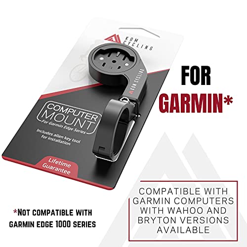 Image of KOM Cycling Garmin Bike Mount with Carbon Finish from Garmin Edge Mount Designed for Garmin Edge 530 and Garmin 830 and Other Garmin Models
