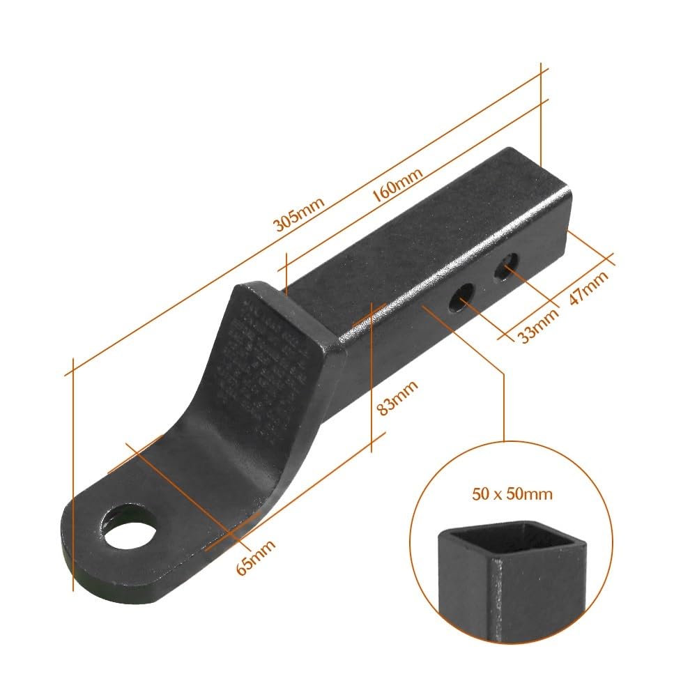 Enganche Remolque Soporte de Bola de Remolque de 2 Pulgadas con Bola de Remolque y Pasador Receptor de Enganche, Piezas de Remolque para vehículos recreativos, Camiones Remolque Coche(Set with 2 Inch