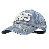 Vintage Design: Diese Baseballkappe ist mit Vintage Stil und es gibt gestickte 3D Buchstaben und Zahlen vorne auf dem Hut, was diesen Baseball Cap exquisite und stilvoll machen. Mit dieser Baseballmütze werden Sie auch modisch aussehen.