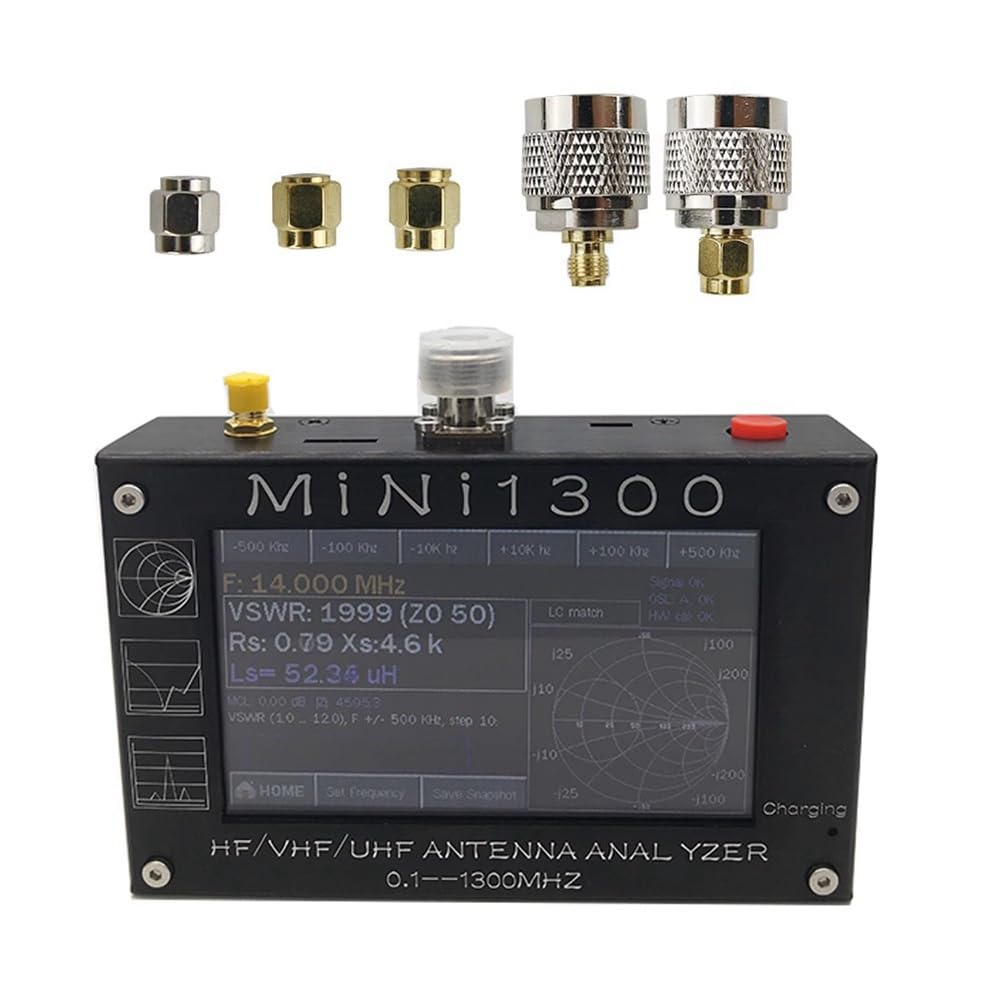 Mini 1300 Analyseur de Réseau Vectoriel Multimètre à Ondes Stationnaires Portable 1.3G Analyseur D'Antenne Vectorielle Multifonction
