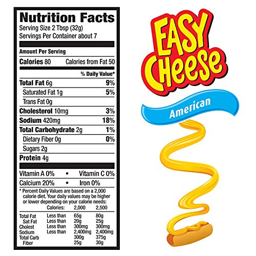 Kraft American Easy Cheese 8 Ounce - 3 Pack #TOP1
