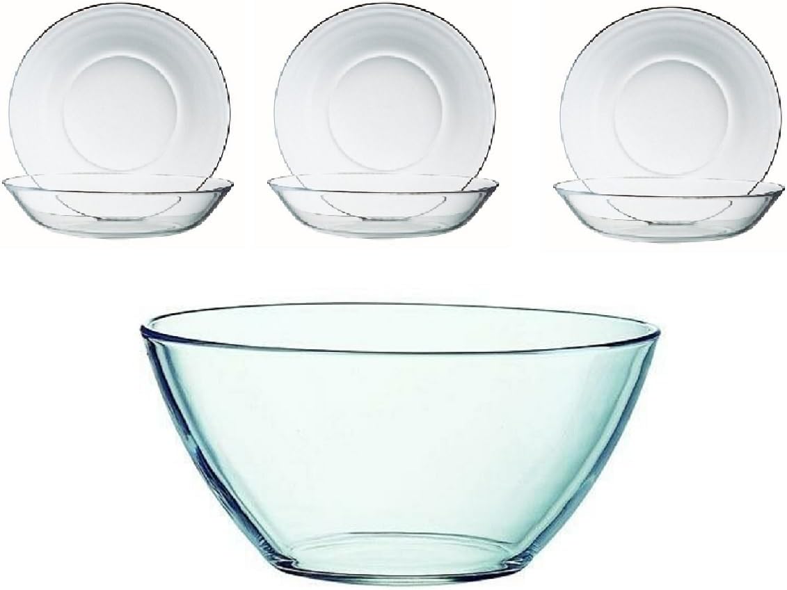 Luminarc Cosmos Bowl 28 cm + Puddin Plate 14 cm Set of 7