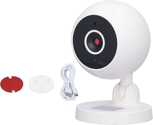 ANGGREK Cámara de anillo para interiores, cámara de seguridad interior, detección de movimiento, visión remota, visión nocturna, llamadas de voz