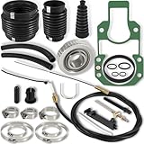 Transom Bellows Repair Reseal Kit & Lower Shift Cable For Mercruiser Alpha One Gen 1 w/Gimbal Bearing, R, MR, Alpha One 1983-1990, Replaces # 30-803097T1, 865436A02
