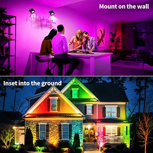 S Sunsbell Spot Lights Outdoor, 2Pcs 10 W Rgbw Lawn Flood Light Stake, Ip65 Waterproof Outdoor Spotlights For Yard, App Control Color Changing Smart Home Lighting, 90-245 V Rgb Lights Holiday Lights #TOP7