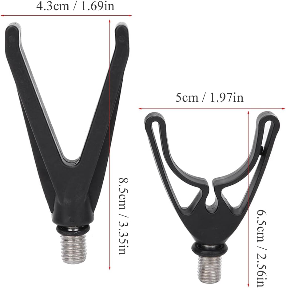 8PCS Fishing Rod Holder Head, Plastic V and U Shape Fish Pole Bracket Head Anti-Ski Rod Protection Tool Accessory for Outdoor Fishing