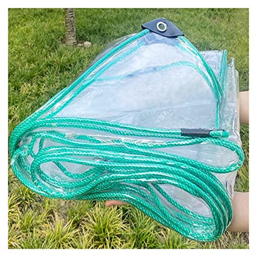 Lona transparente resistente impermeable, 0,4/0. Lona transparente de 6 mm con ojales, multiusos para jardinería, camping, viajes