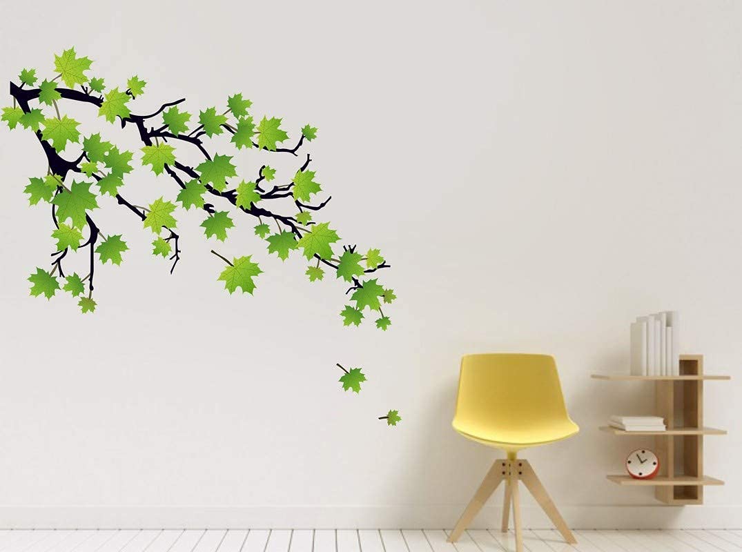 Meet Cute Green Leaf Tree Sticker | Wall Sticker for Living Room/Bedroom/Office and All Decorative Stickers-image-46