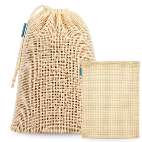 Malla coccion, bolsa de cocina para coccion, malla para legumbres y hortalizas, Reutilizables, Tamaño 43 x 28 cm, Capacidad hasta 5 Kg
