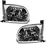 Evan-Fischer Headlight Set Compatible with 2000-2004 Toyota Tundra Left Driver and Right Passenger Side Halogen With bulb(s)