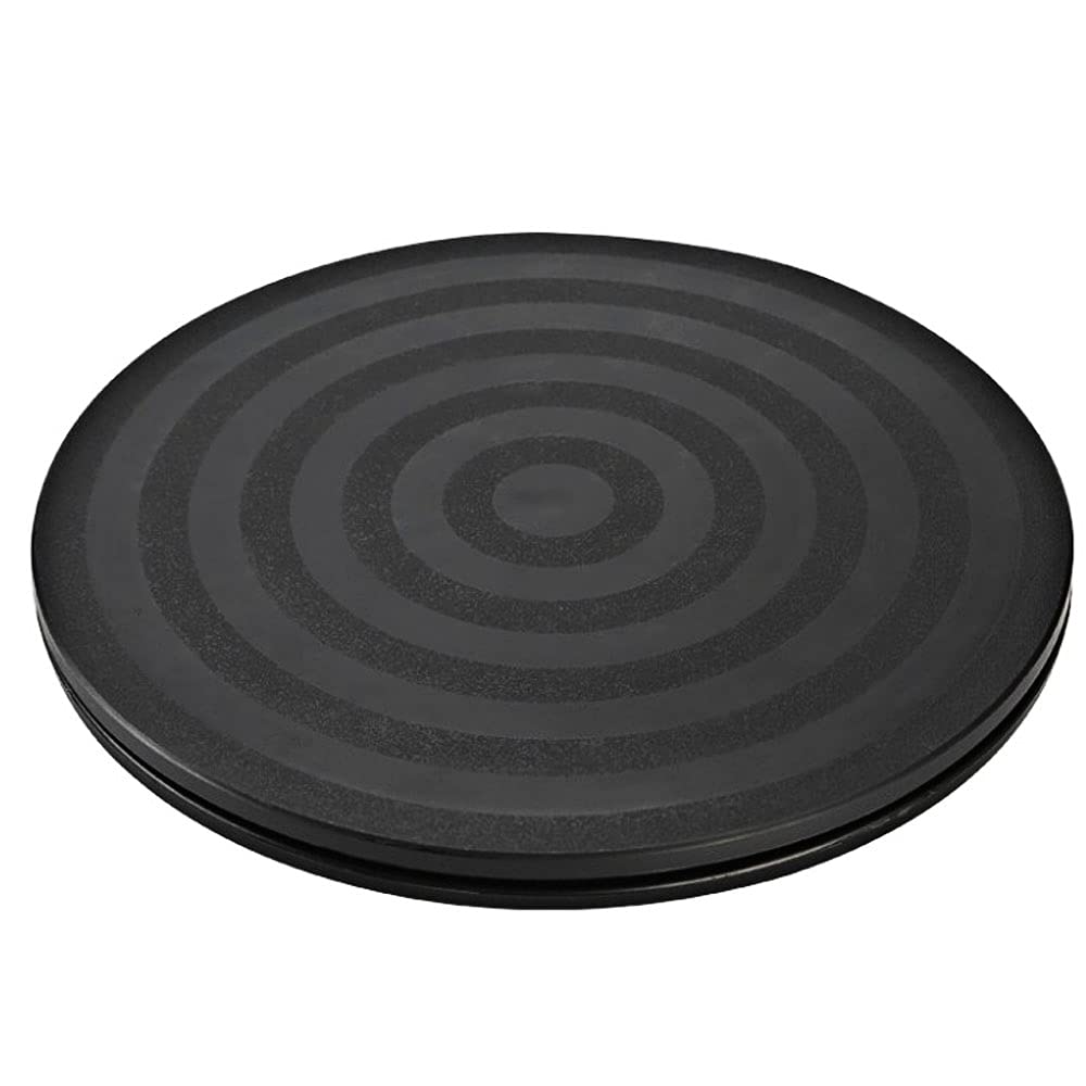 Tucireat 1 Pezzi 360 Gradi Multiuso Giradischi Piattaforma Rotante Nera Supporto Girevole Base Rotante per Giradischi Mobile Giradischi Base Girevole per TV Porta TV Girevole Piatto Girevole