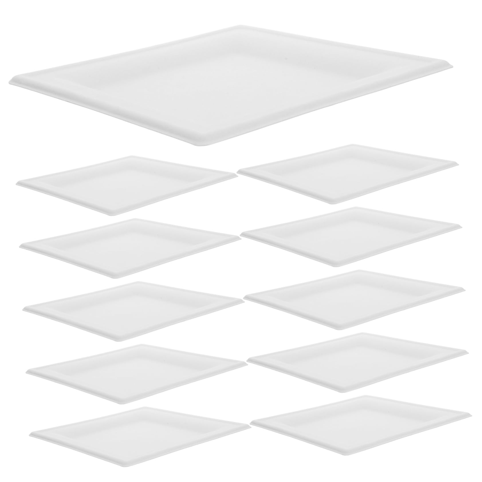 VALICLUD 50piezas Bandeja De Cartón Desechable Para Fiestas Cenas y Reuniones Platos De Papel Para Comida Unidades Color Para Picnic Camping y Celebraciones