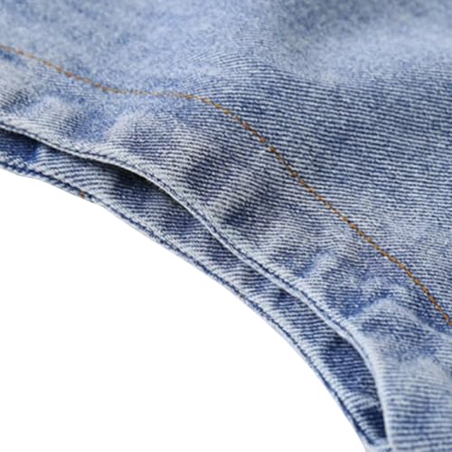 Boys Fall Fashionable Sleeveless Collar Denim Cardigan Vest Jacket Toddler Fall Jacket3