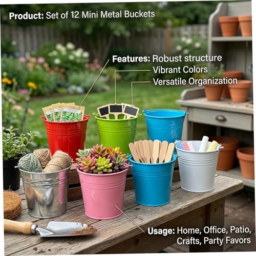 Pots de fleurs suspendus multicolores en métal pour jardin et extérieur gai - 4