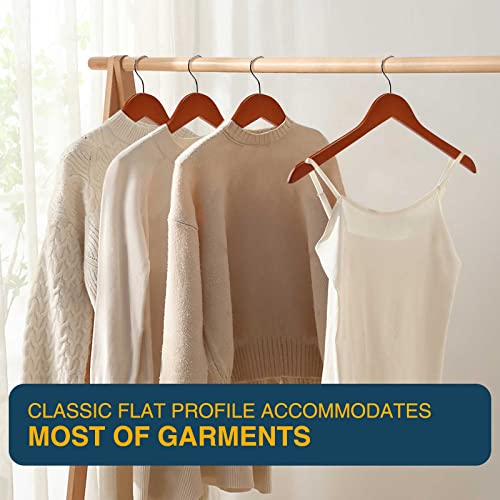 Ulimart Wooden Hangers 20 Pack Wood Hangers Durable Wooden Shirt Hangers Ideal For Laundry & Everyday Use Heavy Duty Hangers Clothes Hanger For Coats, Camisole, Dress Yellow Peach #TOP4