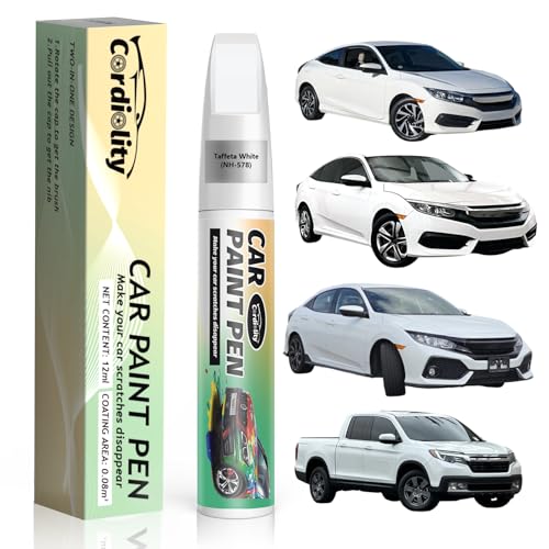 Image of Taffeta White(NH-578) Touch Up Paint Pen for Honda,Car Paint Scratch Repair Pen Quick and Easy Fix Auto Paint Scratch