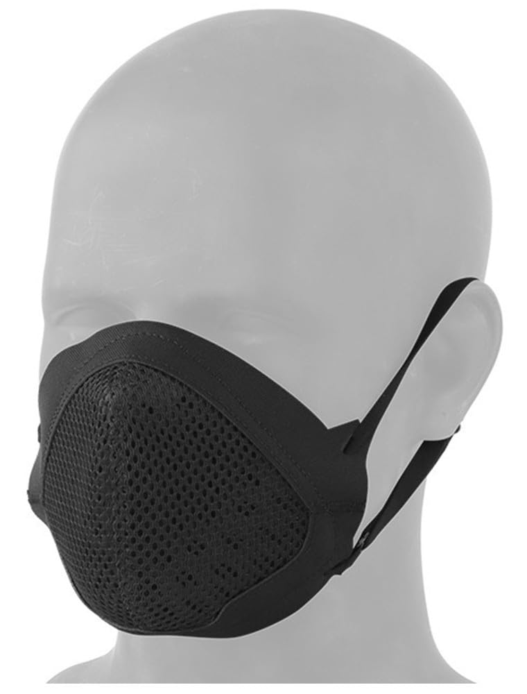 Mascherina Mesh Tattica, Mezza Maschera in Silicone Tattica Pieghevole Protettiva Maschera per Airsoft CS Protezione per Paintball BBS
