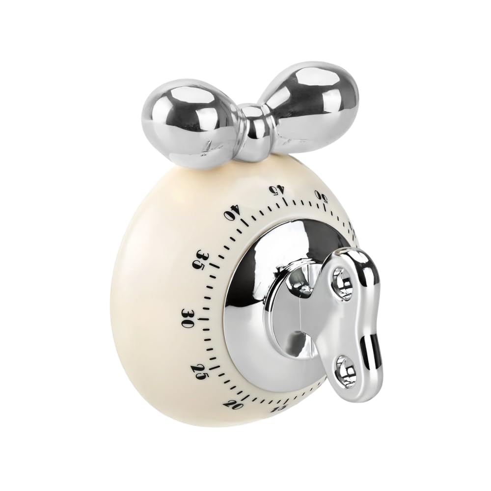 Magnetic Kitchen Timer, Mechanical 60 Minutes Countdown Timer with Loud Bell, Portable Kitchen Reminder Alarm for Cooking Study Beauty