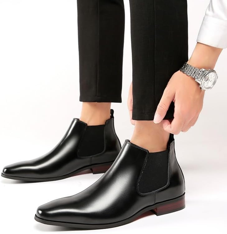 Men's Oxfords Shoes Casual Dress Boots Shoe Formal Fashion With Comfortable Padded Heel Collar for Men