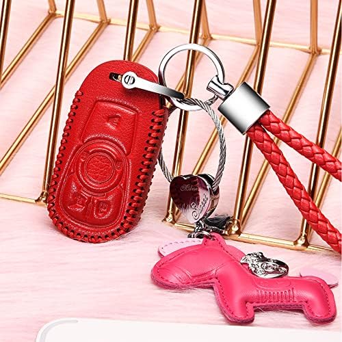 DFsucces 15 PCS Braided Leather Keychain Solid Color Metal Keyring 15 Colors Handmade for Car Key Chains Bag Pendant for DIY Bag Pendant (Unisex)