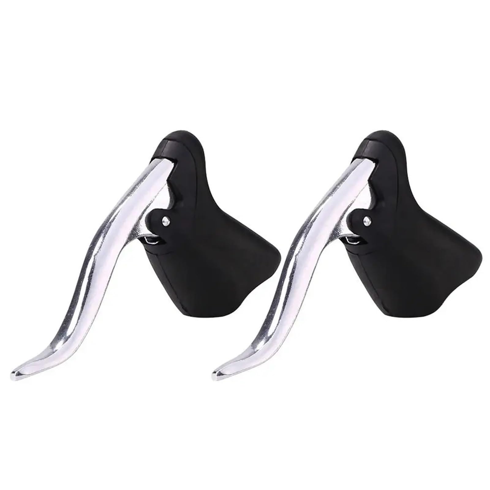 POAYUEWR 1 Pair Aluminum Durable Bike Handlebar Brake Handle Levers Bicycle Handlebar Handles Bicycle Brake Lever Bike Brake Drum(Silver)