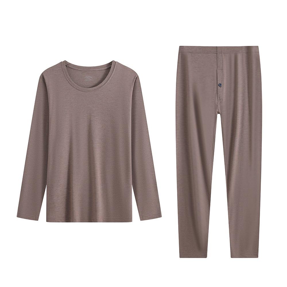 Ropa Interior Térmica Hombre Sólido | fibra y poliéster - elástico | camiseta larga - pantalón largo, transpirable - para Uso Diario, para el Frío