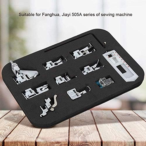MEETOZ 11pcs Domestic Sewing Machine Presser Feet Set for Brother, Babylock, Singer, Janome, Elna, Toyota, New Home, Simplicity, Necchi, Kenmore, and Low Shank Sewing Machines (11pcs)