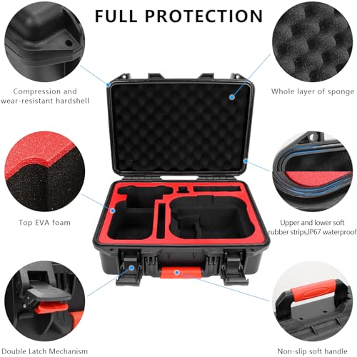 FPVtosky Hard Case for Avata 2 Drone Combo, Waterproof Carrying Case, Fits DJI Goggles 3 [NOT for Goggles N3], RC Motion 3 & DJI FPV Remote Controller 3 Accessories [CASE ONLY] by FPVtosky - Image 3