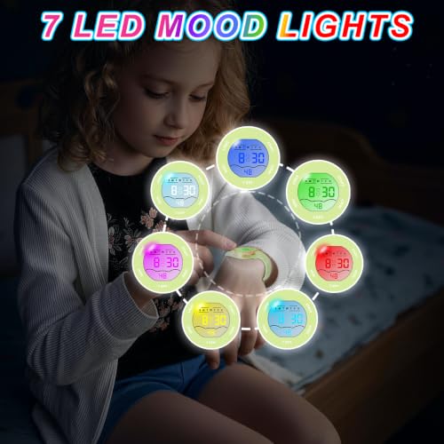Image of Kids Digital Analog Watches for Girls Boys, 7 Color Lights Waterproof Cute Wristwatches for Kids with Alarm Stopwatch, Great Present for Girls Boys Ages 5-13
