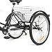 BTdahong 24” Triciclo Adulto, Bicicleta 3 Ruedas Adulto, Bicicleta de Pedales 7...