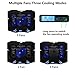 MECO Laptop Cooler Adjustable Laptop Cooling Pad for 12-15.6 Inch Laptops and Notebooks ,5 Quiet Fans with Speed up to 2500RPM and LCD Display LED Lights