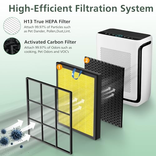 Vital 200S Pet Care Replacement Filter for LEVOIT Vital 200S Air Purifier, H13 True HEPA and Activated Carbon, Vital 20 