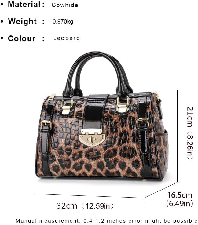 Genuine leather cowhide crocodile-pattern Boston women's handbag crossbody-bag detachable shoulder strap - Image 3