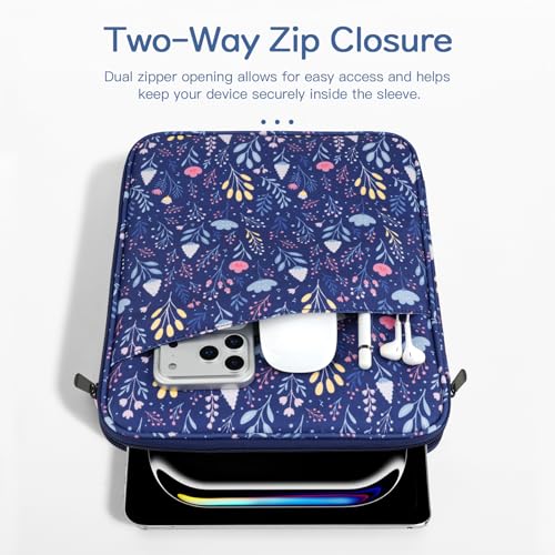Image of Dadanism 13 Inch Tablet Sleeve Bag Carrying Case for iPad Pro 13 inch M5 /M4 2025 /2024, iPad Air 13 inch M4 /M3 2026 /2025, iPad Pro 12.9 inch, Galaxy Tab S10+ /S9 FE+ /S9+ 12.4 inch, Remarkable Paper Pro 11.8 inch,Night Blue