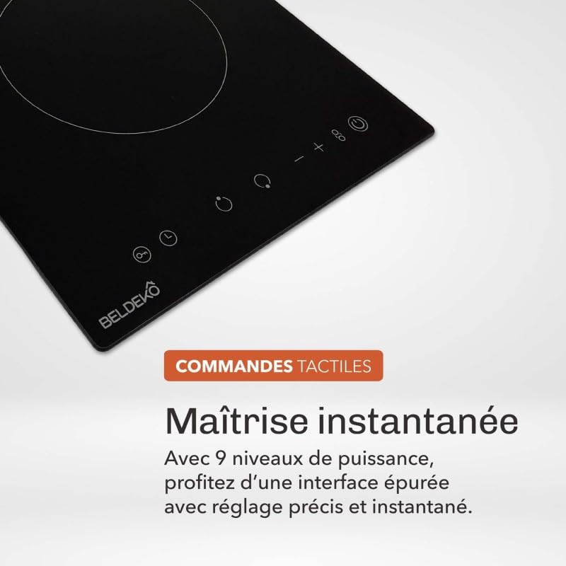 BELDEKO Plaque Vitrocéramique 2 Feux Flex 3400W - Marque Française