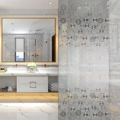 Vinilo decorativo de privacidad para ventana 45 cm blanco miniatura 3