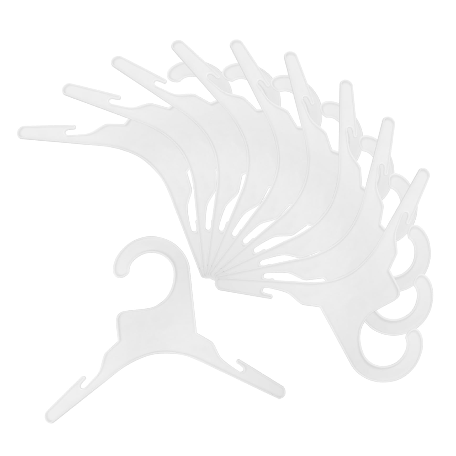 GALPADA 10pcs Plastic Clothing Hanger Cat for Cats Cute Dogs Fabric Grooming Paw Large Pet Clothing Coat Sized Clothing Rack for Small Animals Keep Cat Clothes Hangers Puppy White Abs