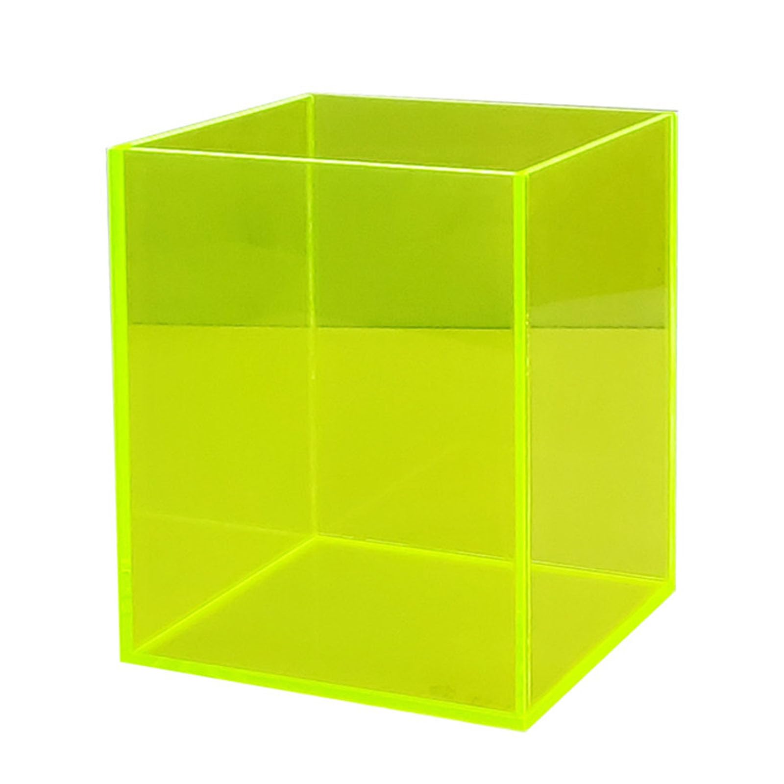 CXGBQSJ Colored Acrylic Display Box Modern Showcase Storage For Retail Product Presentation and Countertop Organisation 15*15*20cm,Green,Five sided