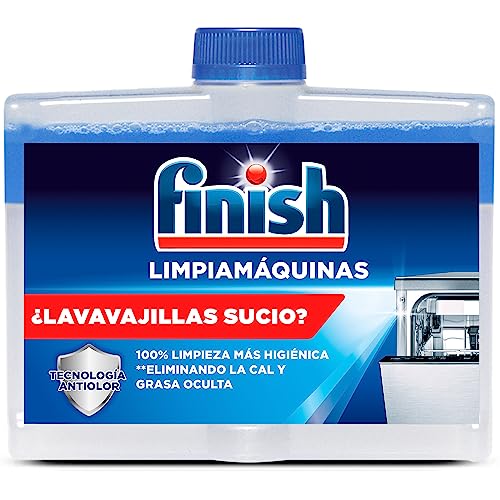 Finish Limpiamáquinas - Limpia lavavajillas contra el mal olor, la cal y la grasa del lavaplatos, limpiador lavavajillas