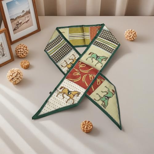Image of Head Hair Scarf for Women,Silky Long Headscarf Purse Bag Scarfs for Handbag Fashion Satin Neck Scarves Accessories