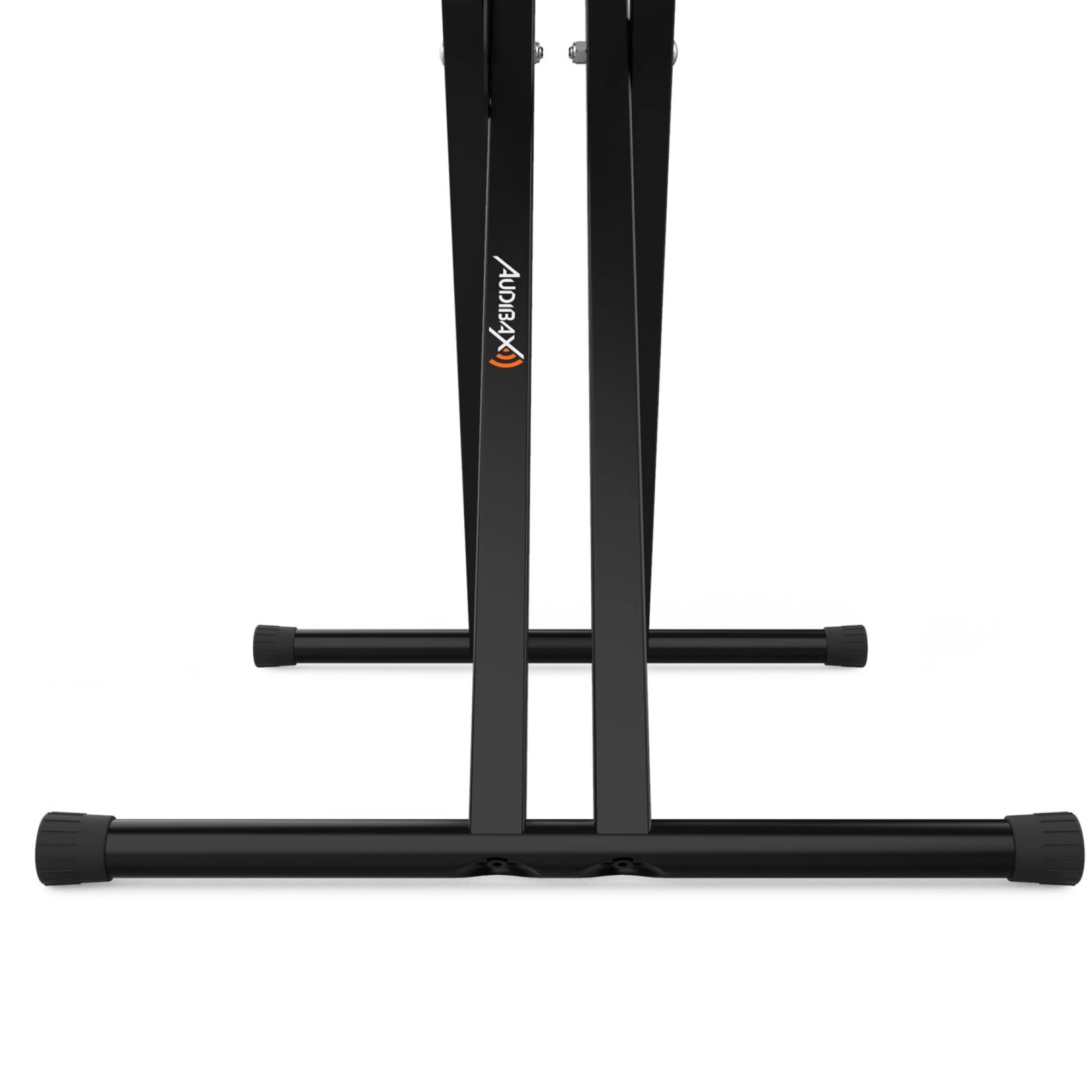 Audibax Onyx 120 - Supporto per Tastiera a Doppia Forbice - Supporto per Tastiera Musicale Elettronica - Sistema di Regolazione con Snodo Easy Lock - Carico di 25 kg - Tastiere da 61, 76 e 88 Tasti
