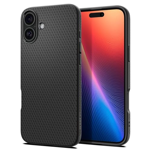Spigen Liquid Air Coque pour iPhone 16 Plus - Noir Mat