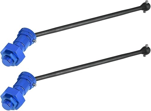 Eje de transmisión de coche a control remoto, eje de transmisión delantero trasero de aleación de aluminio para TRAXXAS XMAXX 15 coche (azul marino)