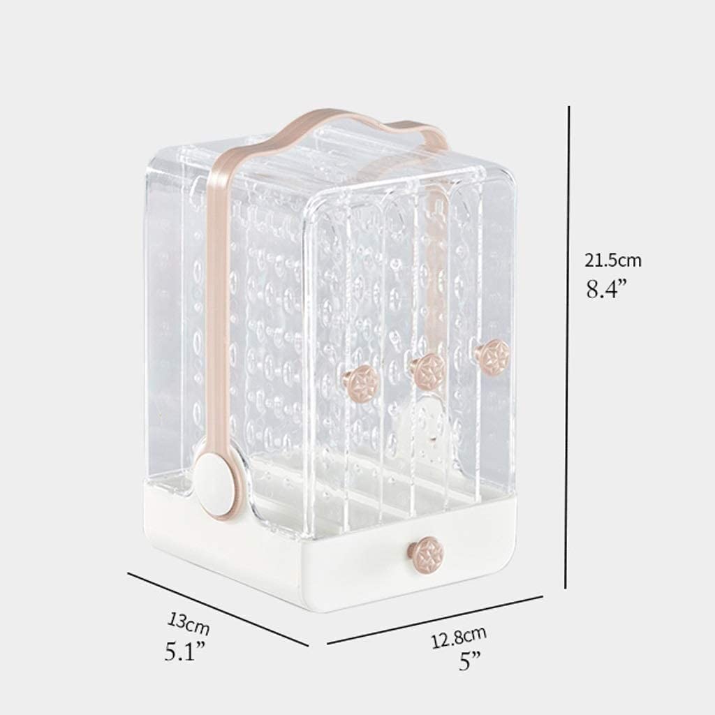 Scatola per Gioielli Espositore per Gioielli Trasparente con Cassetti Organizzatore di Gioielli per Orecchini con Braccialetti. Contenitore per Gioielli(B)