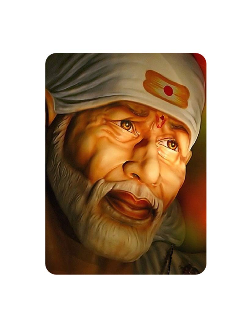 LUREME Gift of Divinity Sai Baba Photo Picture Portrait Religious Fridge Magnet for Puja Room; Home; Office; Car; Fridge; Locker. 1 Shirdi Saibaba Photo Picture Portrait Fridge Magnet 10x7cms (G4Q2)-image-20