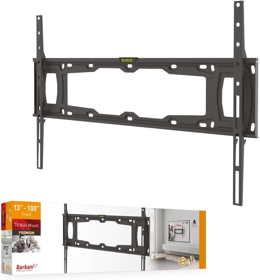 Barkan E400 Fixed Wall Mount for 32 - 90-Inch TV - Black