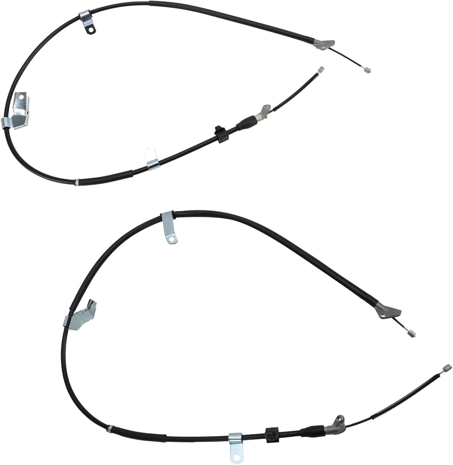TRQ Rear Parking Brake Cable Kit for 2007–2011 Toyota Yaris (2‑Piece)