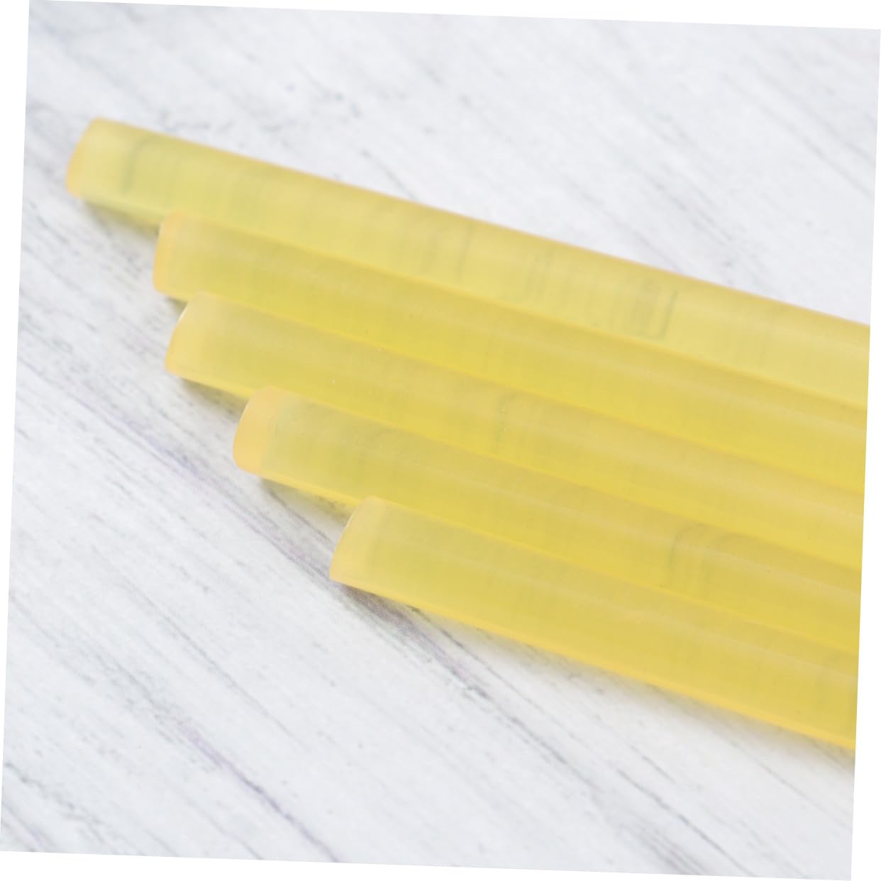 jojofuny 100 Stück Hot Melt Klebesticks Stark Haftend Flexibel Schneidbar Transparent Gelb Diy Klebestangen für Holz Metall Papier